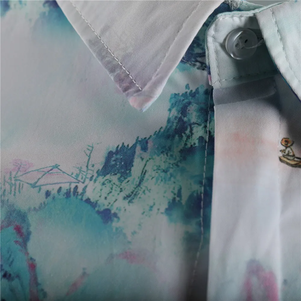 Гавайская рубашка мужская повседневная Camisa Masculina с принтом пляжные рубашки