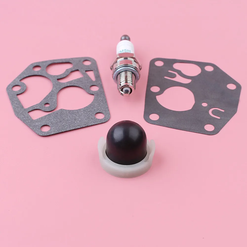 

Carburetor Diaphragm Primer Bulb Spark Plug Kit For Briggs Stratton 694395 95900 96900 Lawn Mower Engine Motor Part
