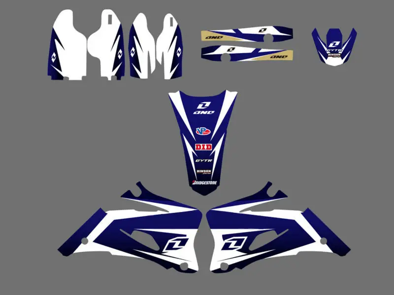 0019 новый стиль команда графики фоны наклейки Наборы для Yamaha YZ250F YZ450F YZ 250F 450F 2006 2007