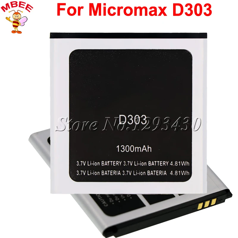 

Аккумулятор 1300 мАч для Micromax D303