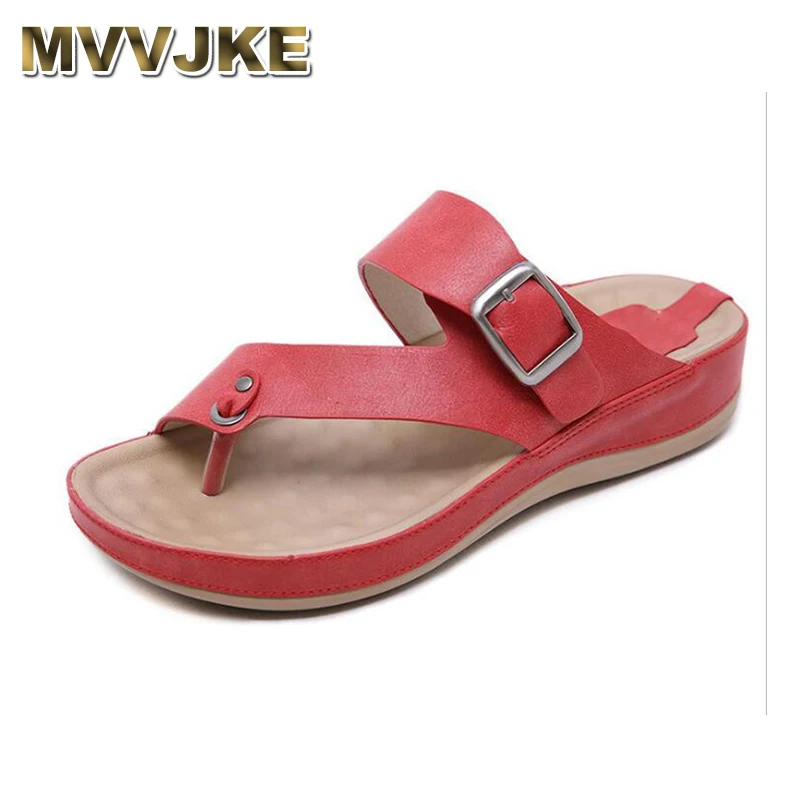 

Женская обувь для беременных MVVJKESummer, шлепанцы на толстой подошве, пляжные тапочки, женские сандалии