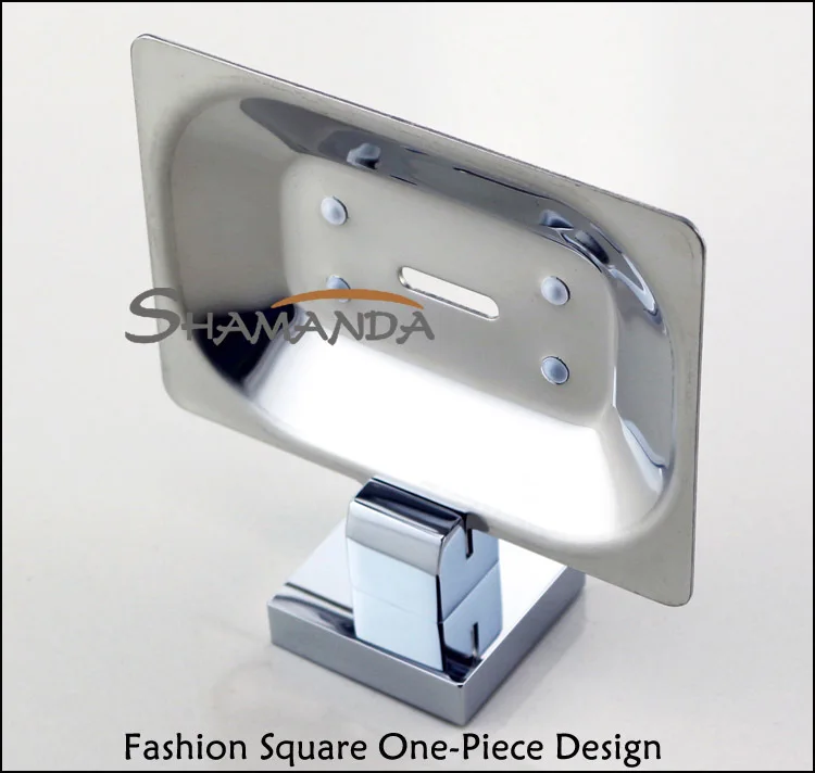 Бесплатная доставка Мыло блюдо держатель Твердый латунный строительство хром