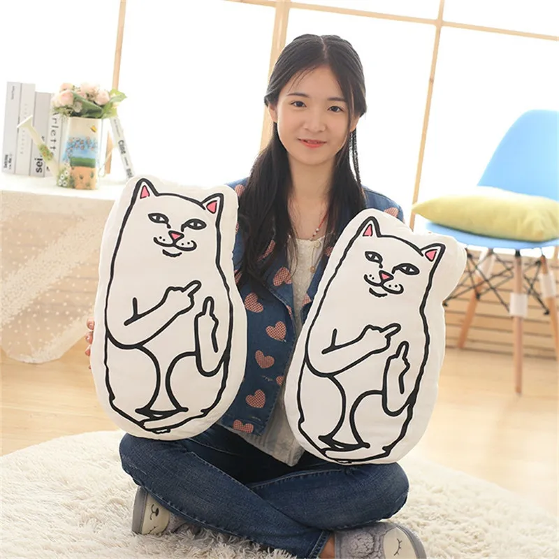 1pc 46cm Creative cheap cat / alien pillow middle finger Funny personalized birthday party gift free shipping | Игрушки и хобби