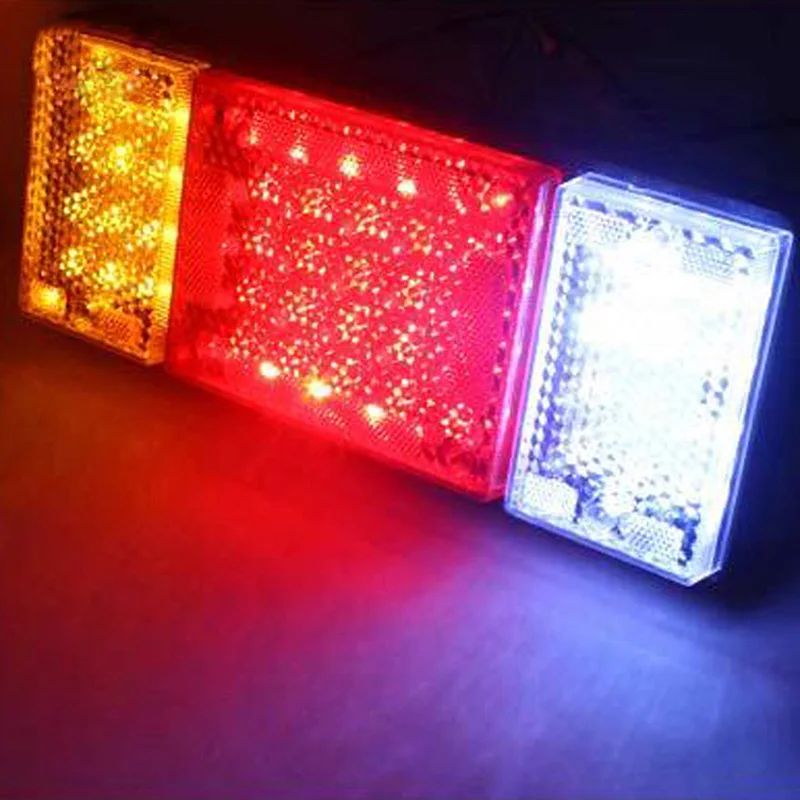 

2Pcs 44LED Truck Rear Tail Lights Waterproof Trailer Warning Lamp For 12V 24V Vehicles