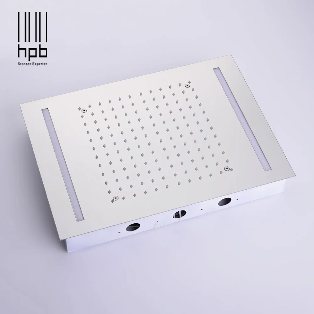 HPB роскошные наборы для душа sus304 3 функции светодиодный душ с дождевой насадкой