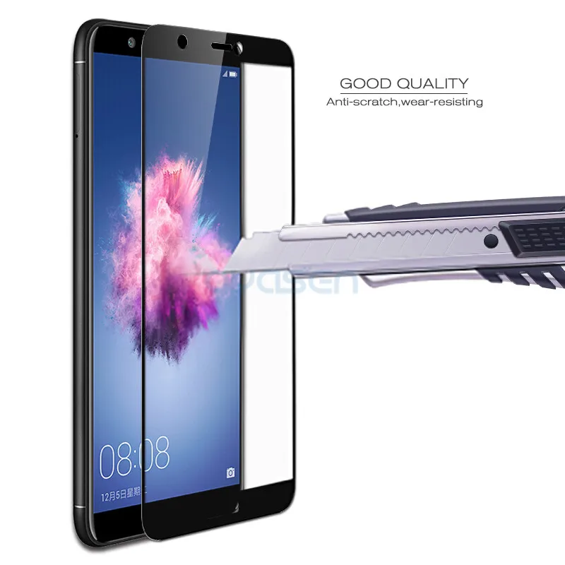 Полное покрытие закаленное стекло для Huawei P Smart FIG-LX1 5 65 дюймов 9H Взрывозащищенный