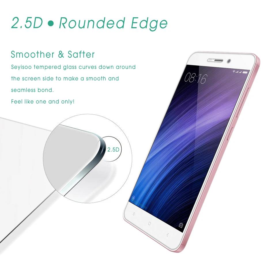 100% оригинальное закаленное 2.5D защитное стекло премиум класса от Seyisoo для Xiaomi Redmi 4A
