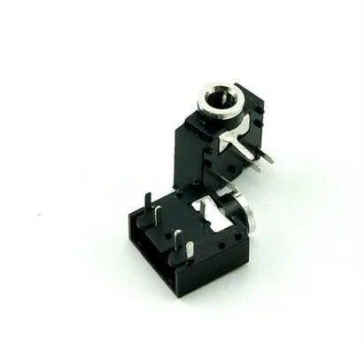 10Pcs Iron head 3F07 metal head earphone socket 3.5MM headphone socket dual channel audio seat 5 feet Free shipping