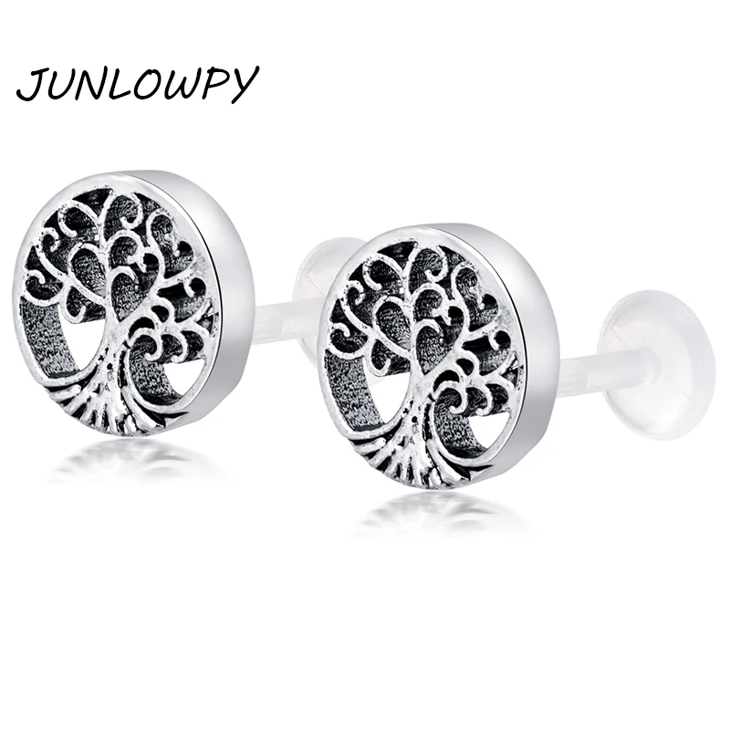 Серьга гвоздик JUNLOWPY Bioflex для прокола губ Монро ушной раковины|piercing retainer|helix earringbody