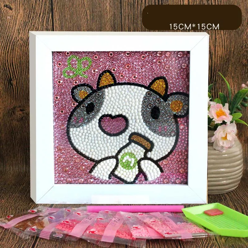 Мультфильм Аниме Животные Собака/кролик/свинья/корова Children5D DIY Diamond паста для
