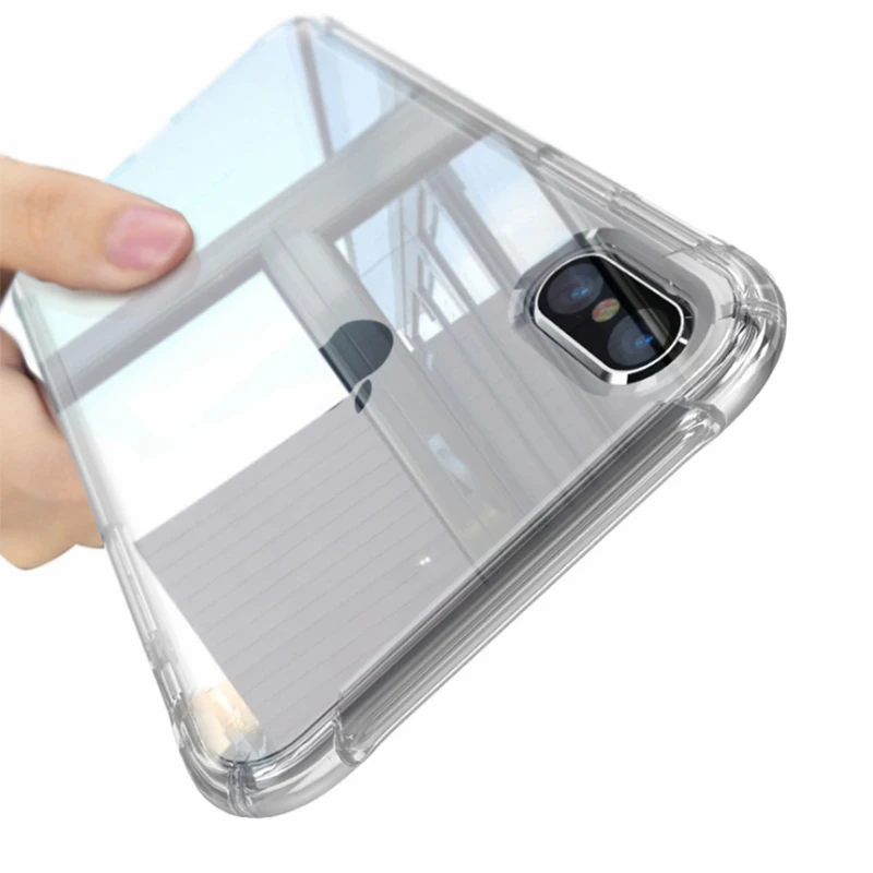 Роскошный противоударный чехол для iPhone XS Max X 10 XR iPhone 6s 6 6plus 6s Plus iPhone 7 8 7Plus 8Plus HD Прозрачная защитная задняя крышка