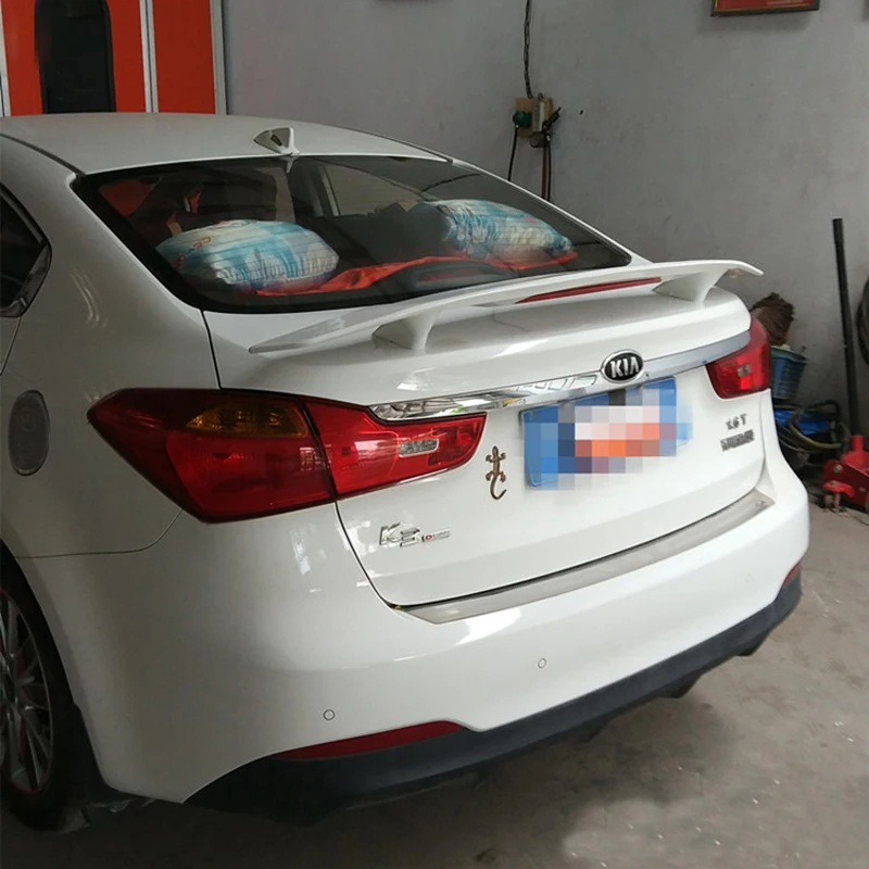 ABS Plastic Unpainted Rear Trunk Wing Decoration Use For Kia Forte K3 Spoiler 2010-2016 | Spoilers &amp Wings