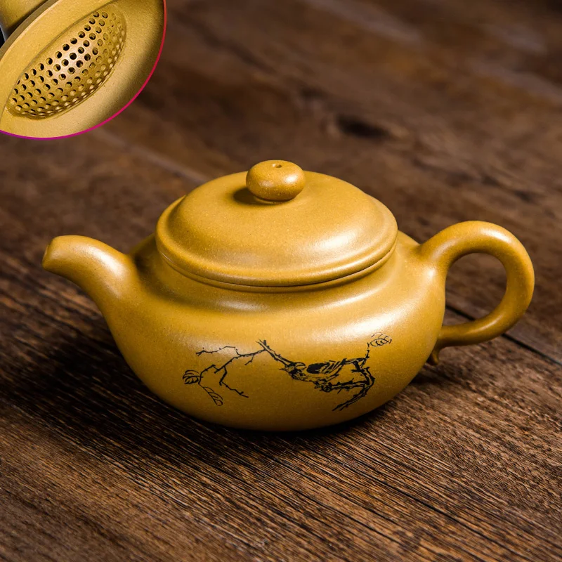 Аутентичный чайный горшок из исинской глины 330 куб. См. ручная работа китайский