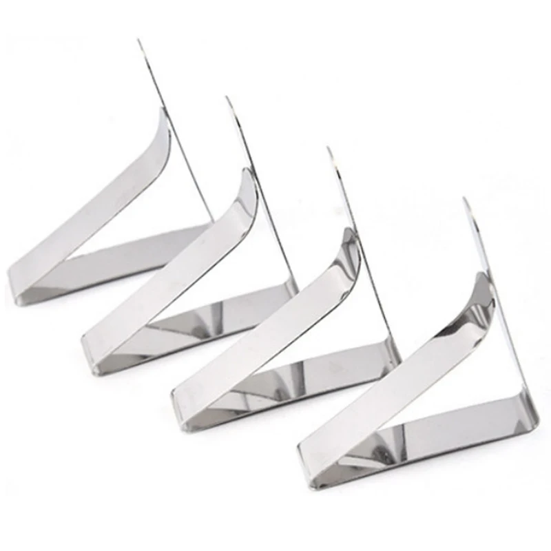 4 шт. зажимы для скатертей из нержавеющей стали полезные прочные вечерние