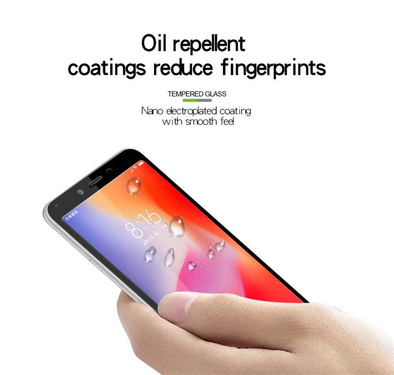 Закаленное стекло для Xiaomi Redmi 6 с полным покрытием пленка защиты экрана Защитное