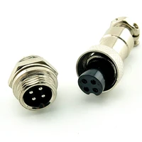 10pcslot 4pin 12mm gx12 4 plug cable connector plug and socket