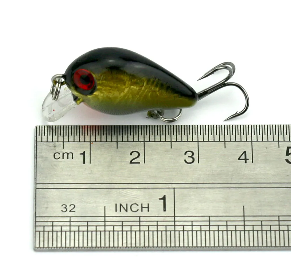 

5 pcs MINI Fishing lures SMALL fat crank fishing lure Plastic lure Crankbait Plastic bass lures Crank fishing Hooks (CB023)