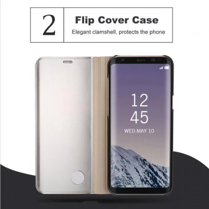 Чехол-книжка Maxsharer Samsung Note8 с зеркальным кронштейном и кожаным покрытием Note9 для