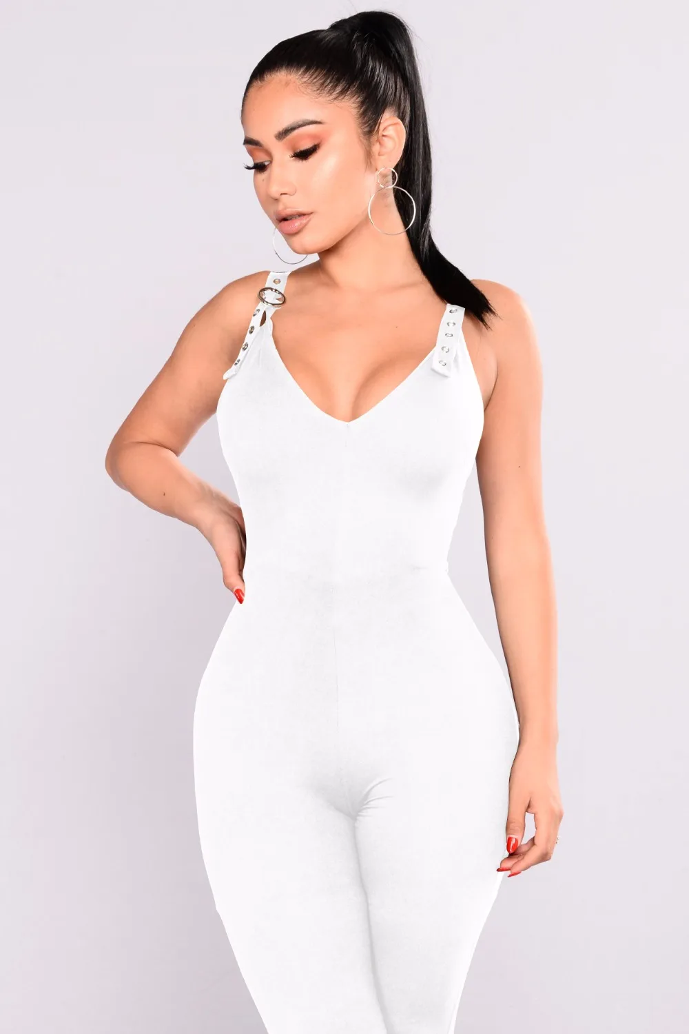 

Bib Strap Sexy Rompers Basic Women Jumpsuits Hot Bodycon Backless Bodysuits