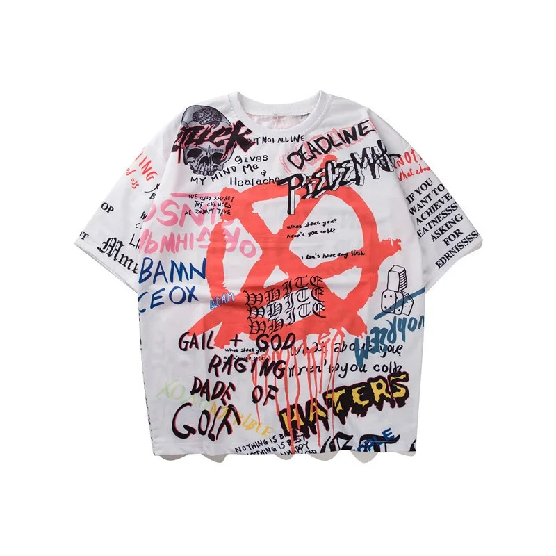 Новые граффити Анархия Символ Футболка Punk Готический символ знак печатных