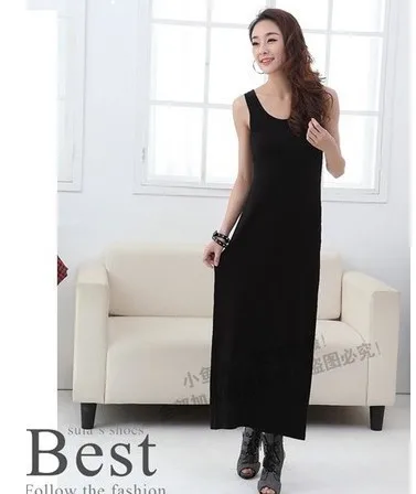 Длинное платье в полоску модное летнее из модала S1 2019 | Женская одежда