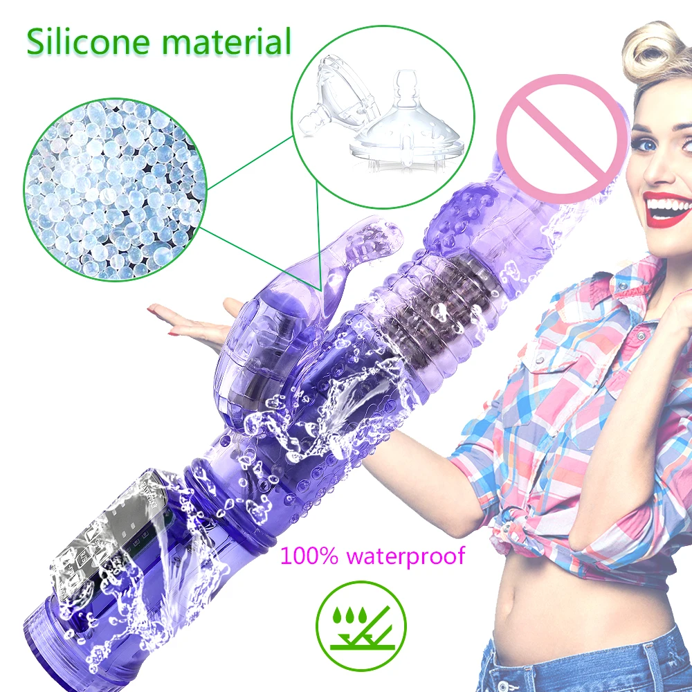 Adult 12 Speeds Up Vibration and Rotation Rabbit Vibrators Female Masturbator G Spot Vibrator Massager Women adult toys Product | Красота и