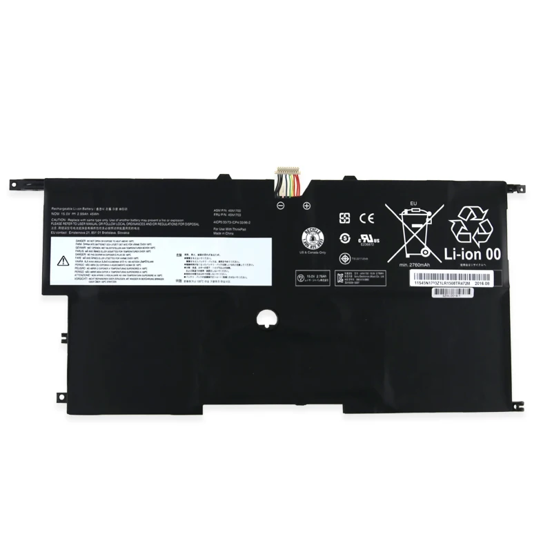 Аккумулятор kede X1 для ноутбука 45N1700 45N1701 45N1702 45N1703 Lenovo ThinkPad Carbon Gen 3 Series 4ICP5/58/73 2 15 в 45