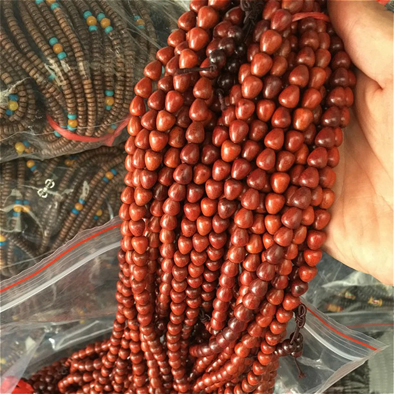 108 *0.8cm African Sandalwood Water Drop Shape Prayer Beads Tibetan Buddhist Mala Buddha Bracelet Rosary Wooden Bangle Jewelry | Украшения