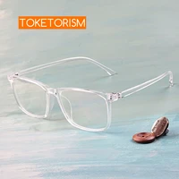 toketorism transparent glasses prescription optical eyeglasses frame spectacle for men and women 2142