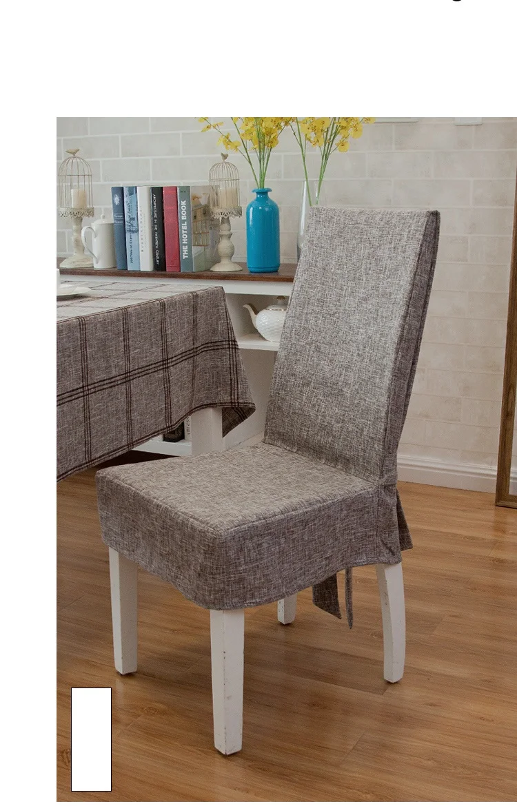 Custom Made High-Grade Authentic Siamese Linen Cotton Hotel Restaurant Dining Chair Cover