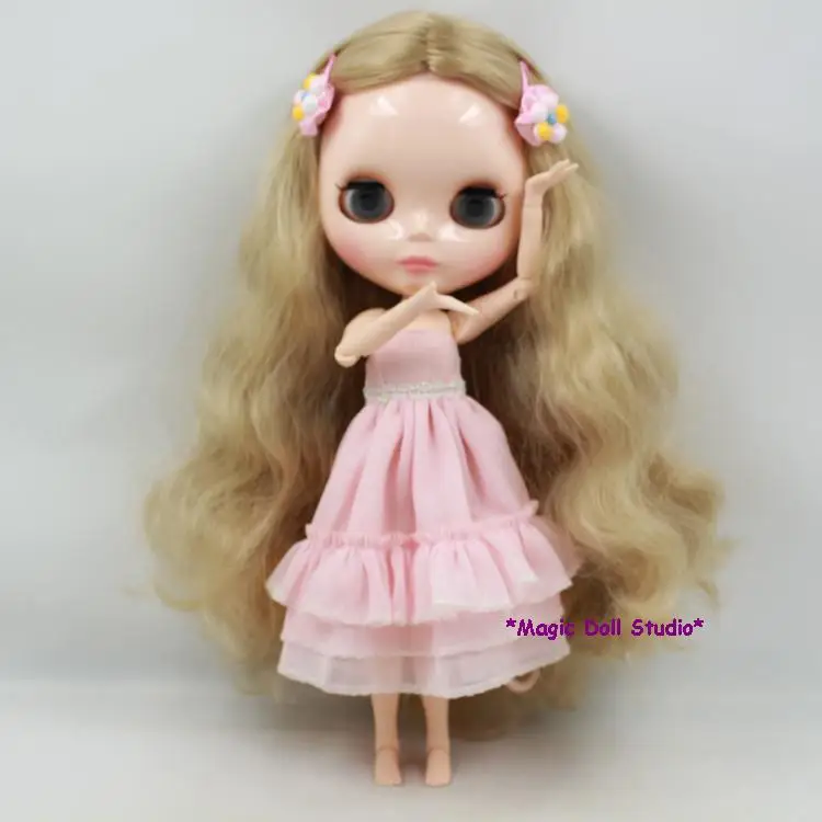 12 дюймовая кукла BJD NeoBlythe светлая кудрявая длинная хиар Обнаженная Blythe