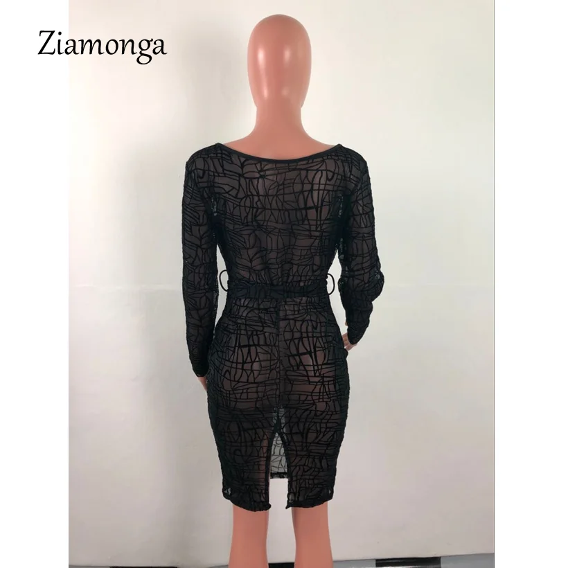 Ziamonga плюс Размеры XXXL 4XL 5XL рукавов сексуальное платье кружева Для женщ|Женские