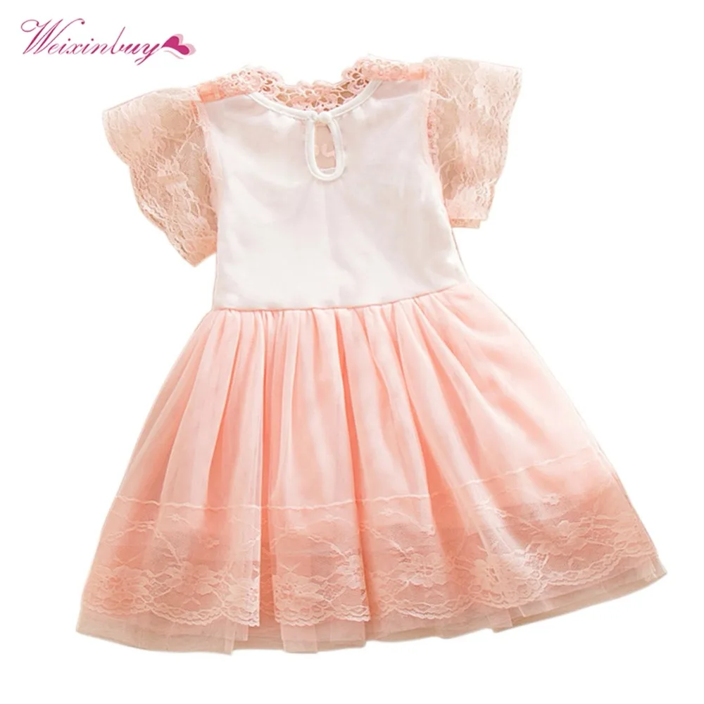Children Girls Dress Summer Toddler Baby Kids Lace Tulle Floral Princess Tutu 2-7Y | Детская одежда и обувь