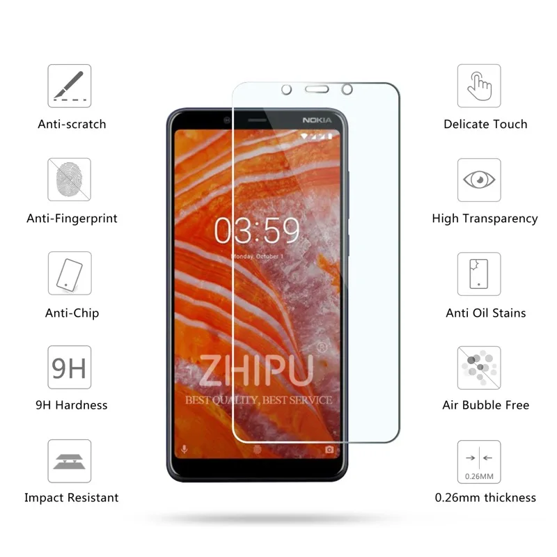 Закаленное стекло для Nokia 3 1 Plus 5 6 Защитное экрана 9H закаленное X6 X5 защитная