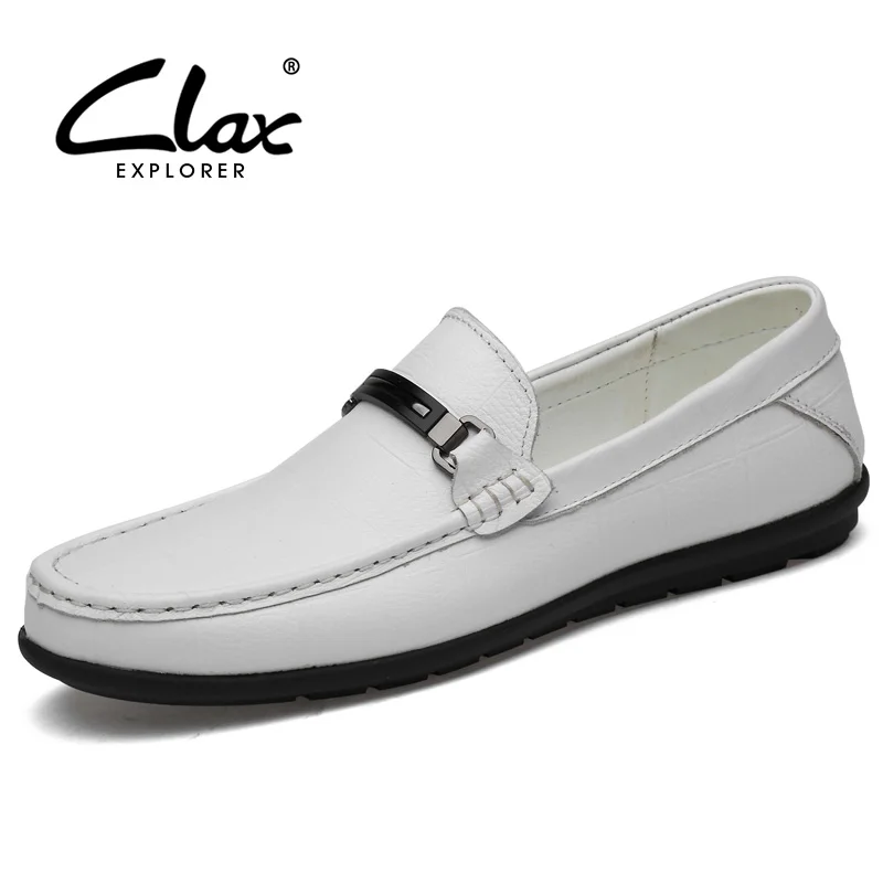CLAX/Мужская обувь летние мужские мокасины из натуральной кожи дизайнерская