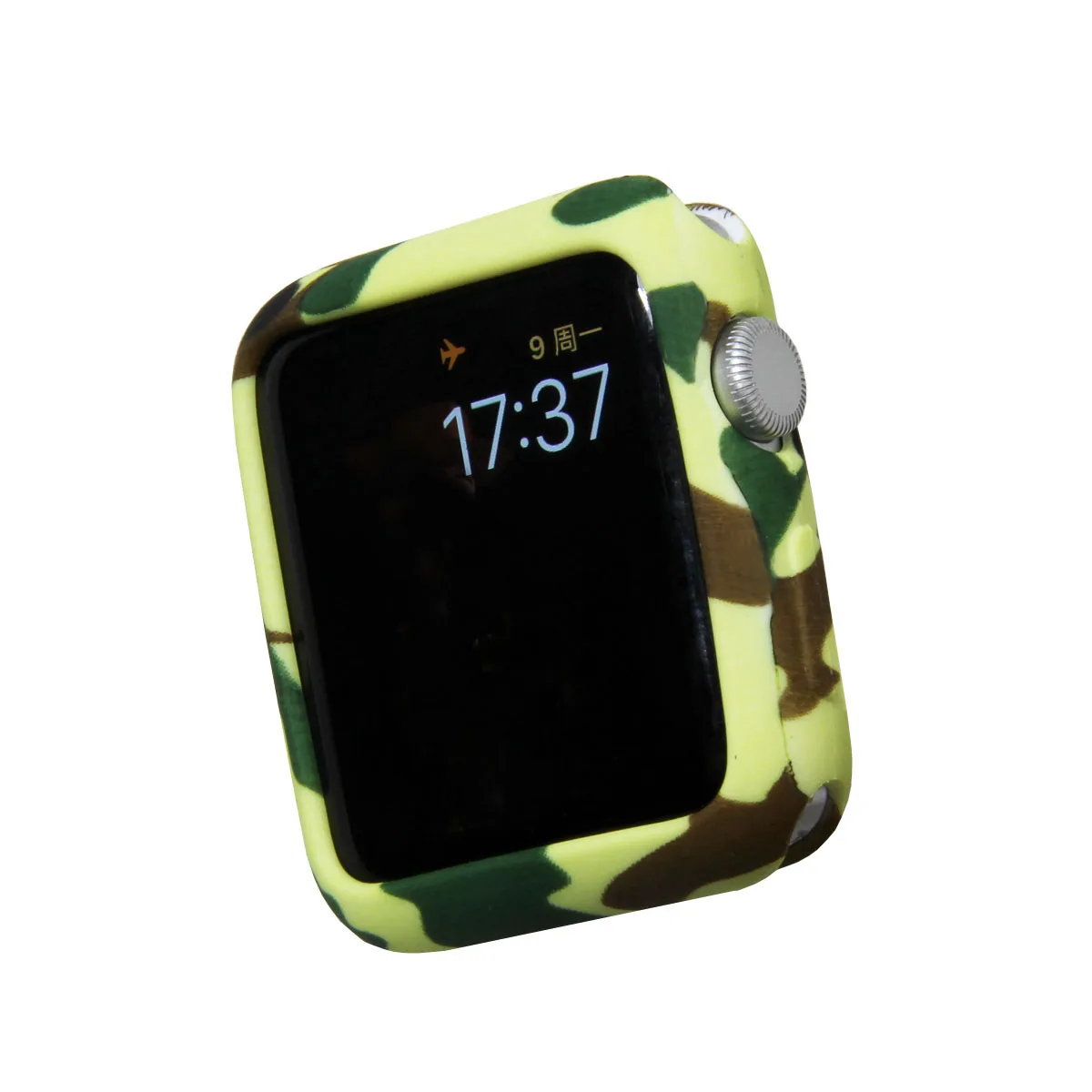 Чехол для Apple Watch Series 3 2 1 защитный чехол 38 мм 42 камуфляжный Мягкий силиконовый