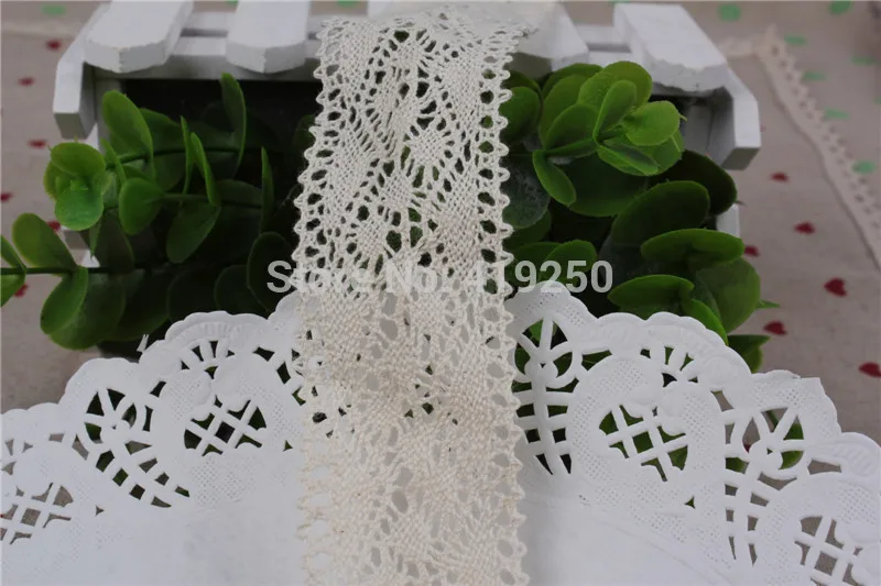 200 ярдов хлопковое кружево хлопковая кружевная отделка-прекрасный дизайн ~