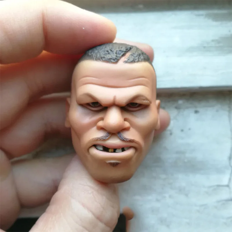 

1/6 Boxing Champion Comic version Mike Tyson Head Carved Model for 12'' Action Figure Body