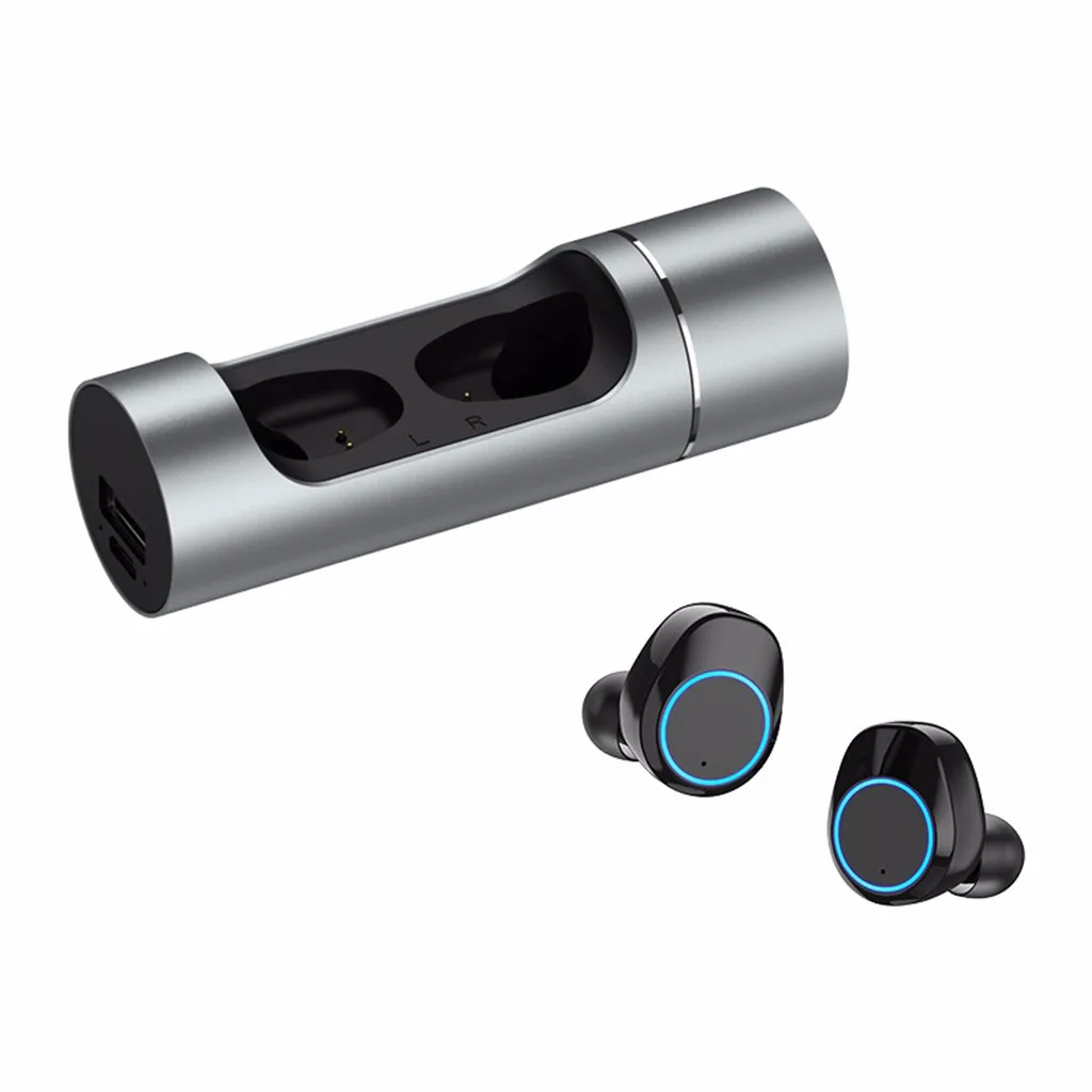 Беспроводная стерео мини TWS V5.0 Bluetooth гарнитура D Спортивная с двойным микрофоном