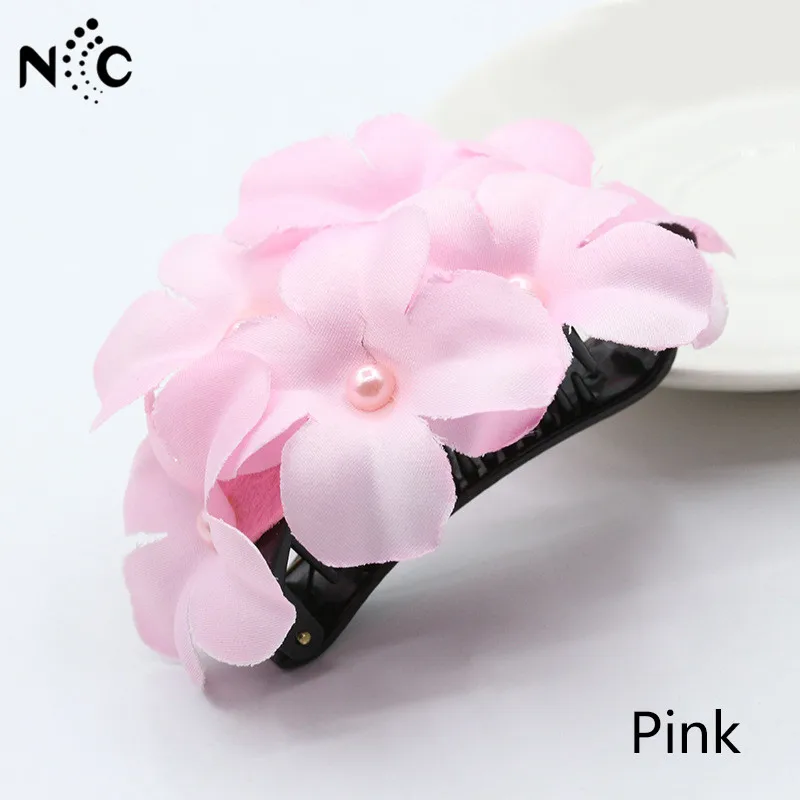 Pink Высококачественные шикарные заколки, заколки для волос, женские элегантные милые цветы, большие заколки для волос, заколки для волос для женщин и девушек, аксессуары для волос, 1 шт - Цвет: Pink