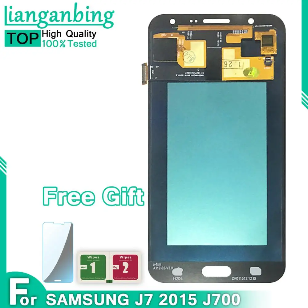 ЖК дисплей Super AMOLED 5 ''для SAMSUNG GALAXY J7 LCD 2015 J700 J700F J700H J700M с сенсорным экраном и