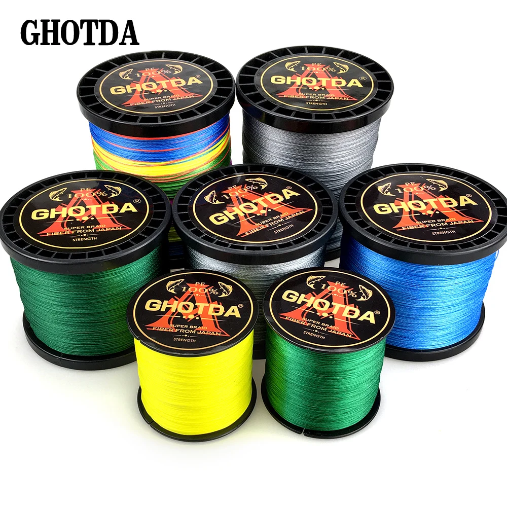 GHOTDA 9 нитей 500 м плетеная леска многонитевая PE проволока экстремально сильная Гладкая прочная