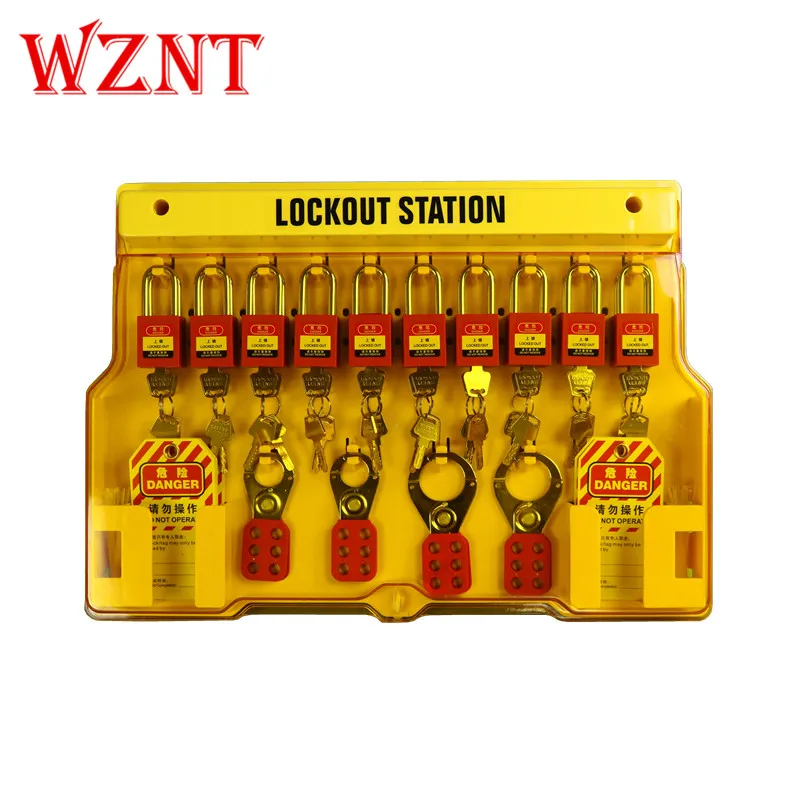 

NT-LG02 10 замков замок безопасности блокировочная станция Tagout станция управления доска с замком инженерный пластиковый замок станция управления