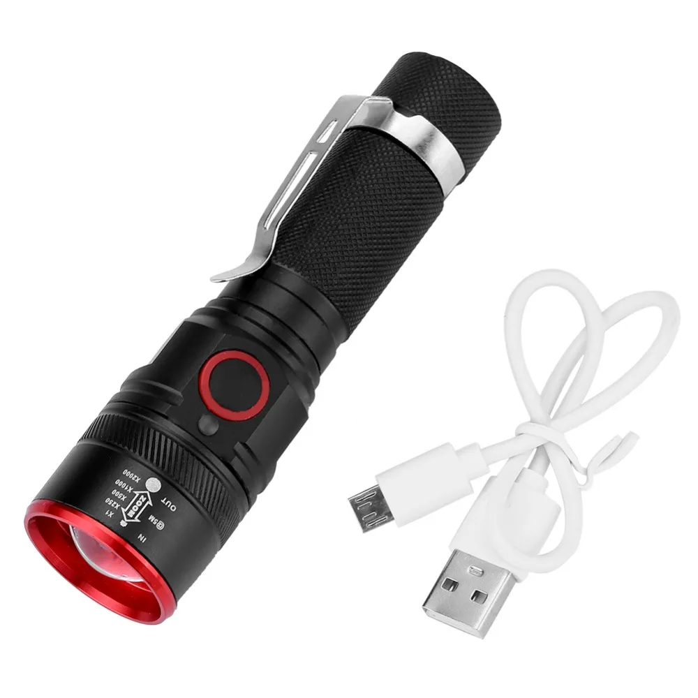 XML T6 USB зарядка фонарик СВЕТОДИОДНЫЙ Карманный небольшой водонепроницаемый