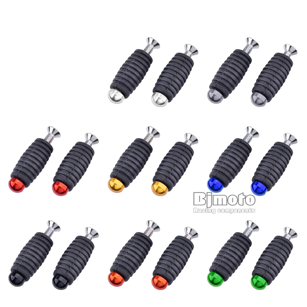 BJMOTO мотоциклетные шестерни рычаг переключения ручного тормоза подножки Toe Toepegs педали M6 6 мм подножки для Kawasaki Honda KTM Ducati Racing Rearset