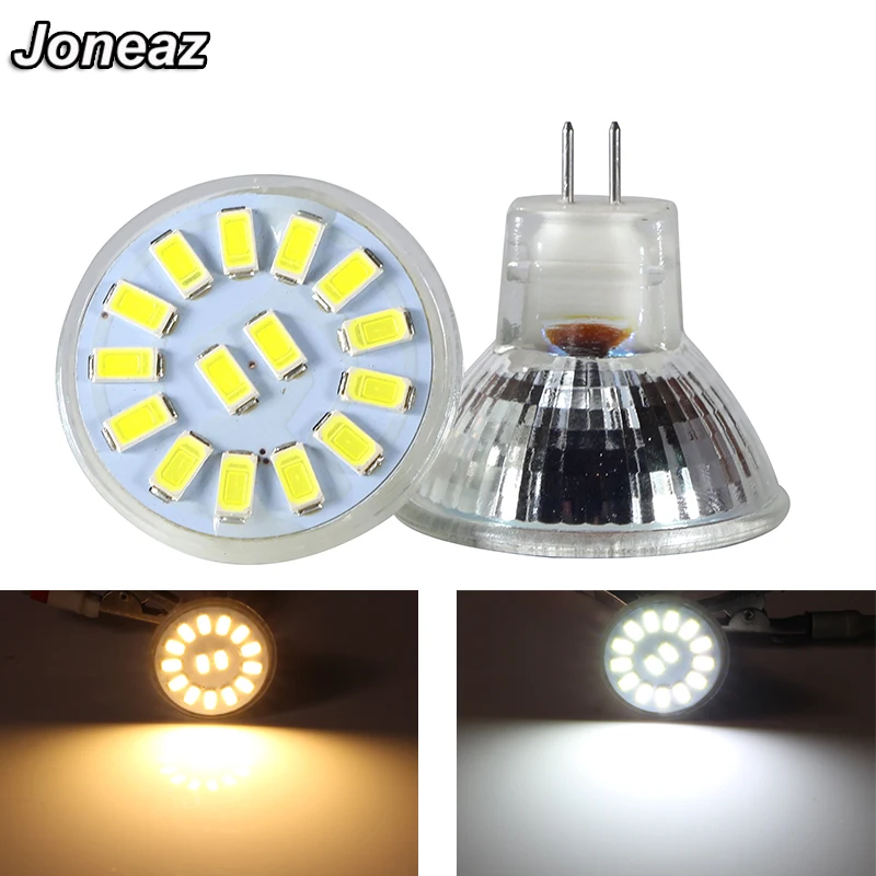 Joneaz 1X ampoule светодиодный прожектор лампа MR11 4 Вт Ac Dc 12 24 вольт smd 5730 15 светодиодов 450