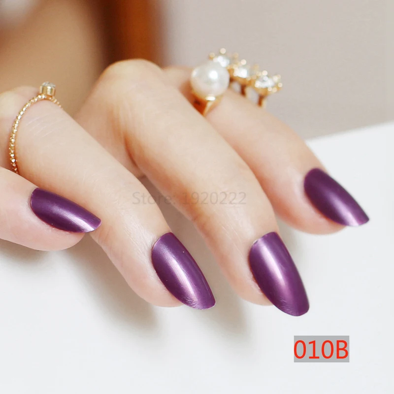 

2020 24pcs Hot fashion candy color false nails finished Design 65 Optional