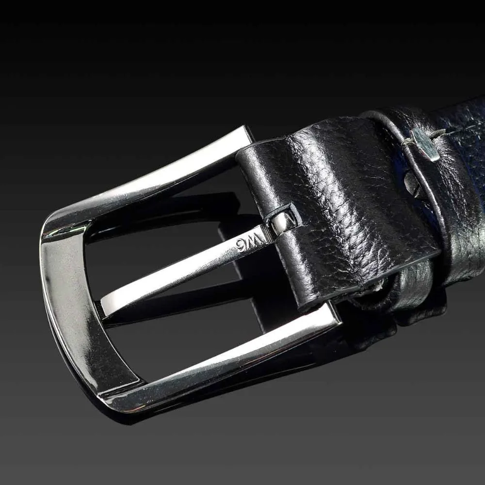 Deluxe Men's Belt Cowhide Needle Button Male Genuine Leather Litchi Manufacturer Wholesale Аксессуары для одежды