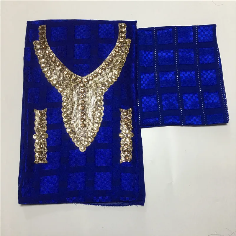 High quality silk fabric for lady dress embroidered george silk fabric African metallic silk fabric 114cm/8mm 5+2 yards 12L06283