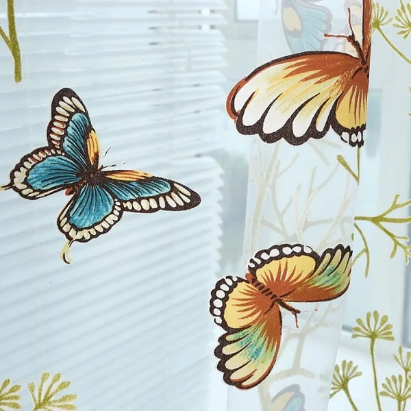 Butterfly Tulle Высокое качество, романтическая спальня, готовый тюль, для спальни, органза, детское окно, Кортина, Шторы "Бабочки", пряжа, для гостиной, 348& 30 - Цвет: Butterfly Tulle